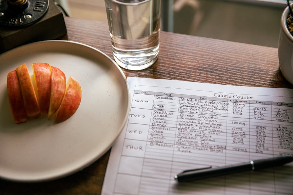 Notion nutrition macro tracker database with calorie totals