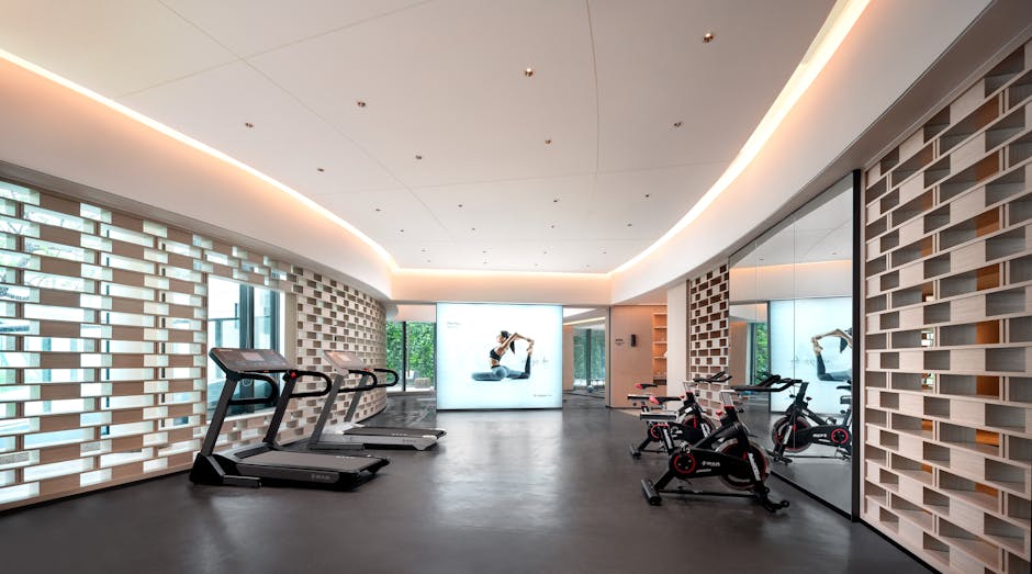 Peloton Bike+ stationary bike in modern home gym UK setting
