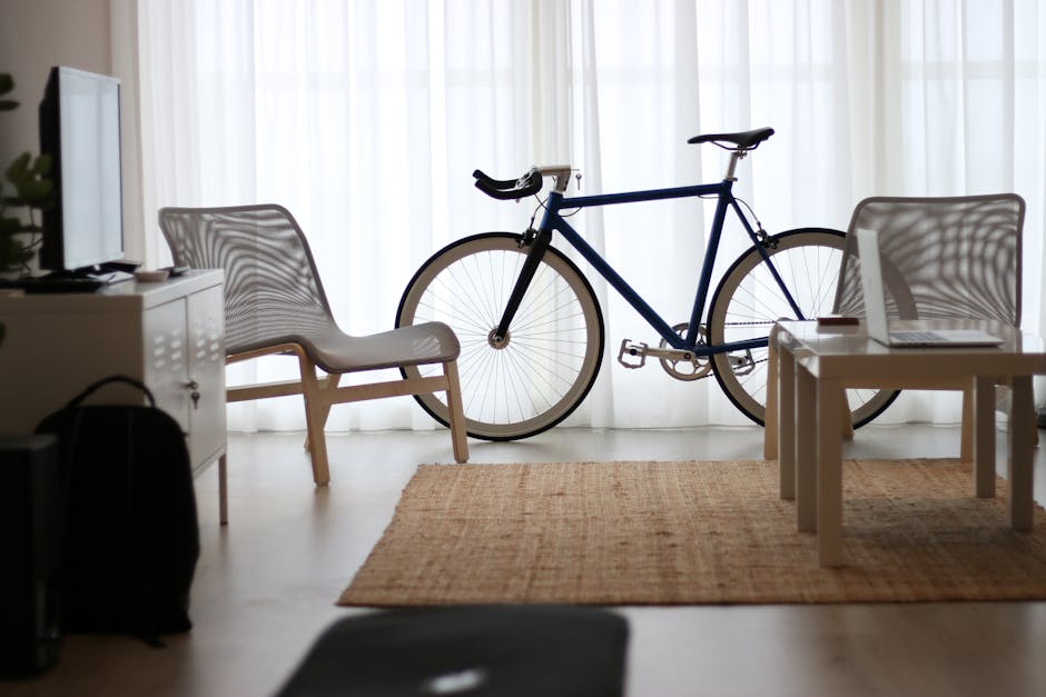 Wahoo KICKR Core smart trainer on wooden floor in home cycling setup