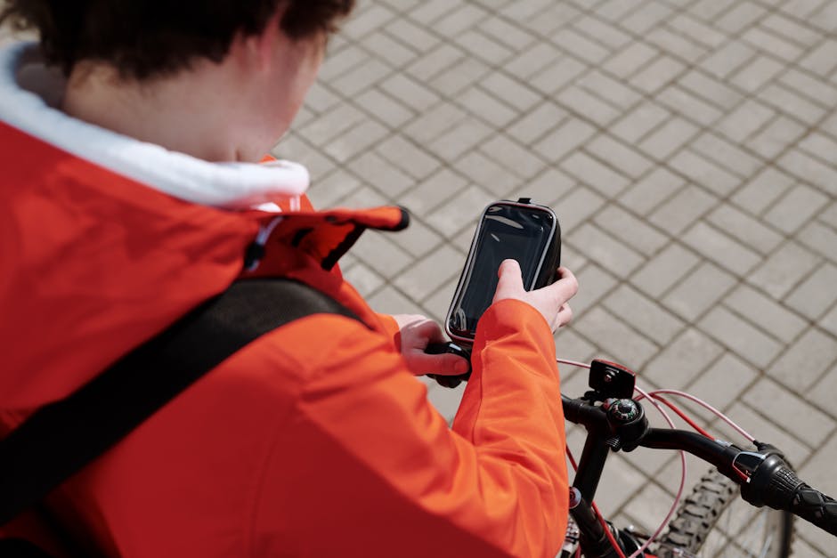 cyclist reviewing Wahoo Elemnt Roam GPS data after a UK road ride