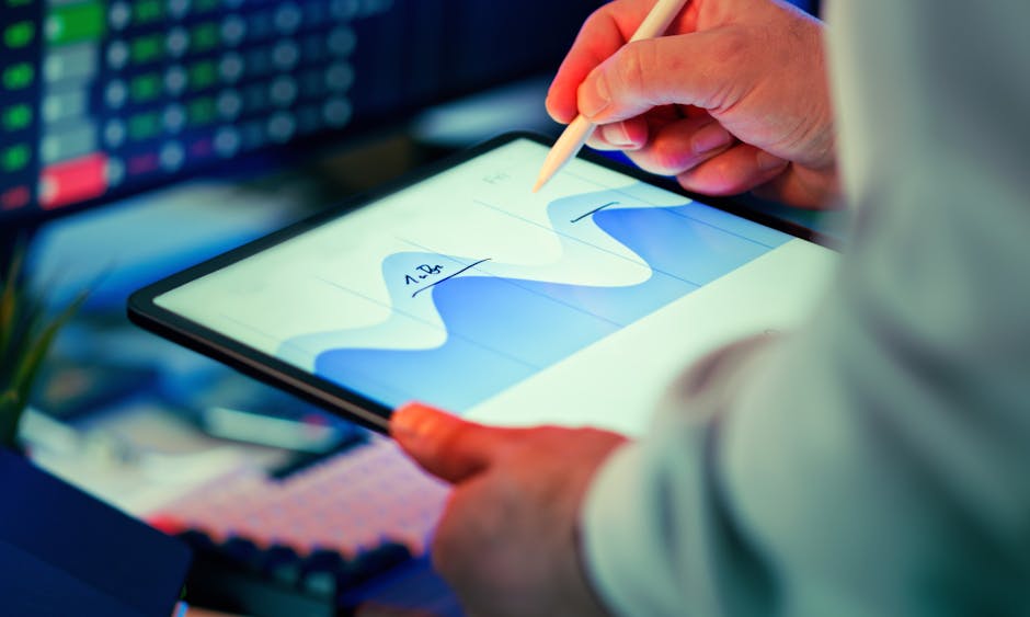 person reviewing health and fitness data on a tablet at home