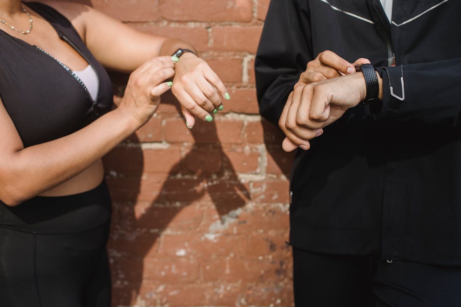 Whoop 5.0 wearable fitness tracker on wrist during workout