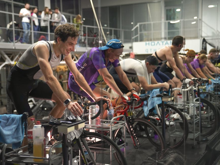 cyclist training indoors on smart bike winter pain cave